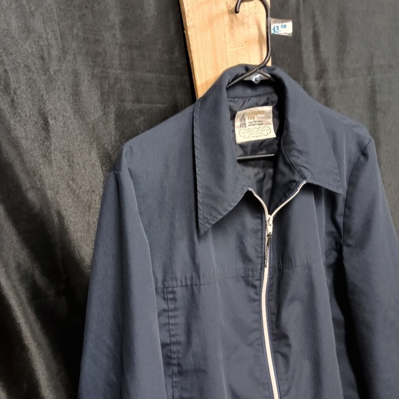 Navy blue London Fog zip up size 42 reg. Men's jacket - Picture 12 of 17